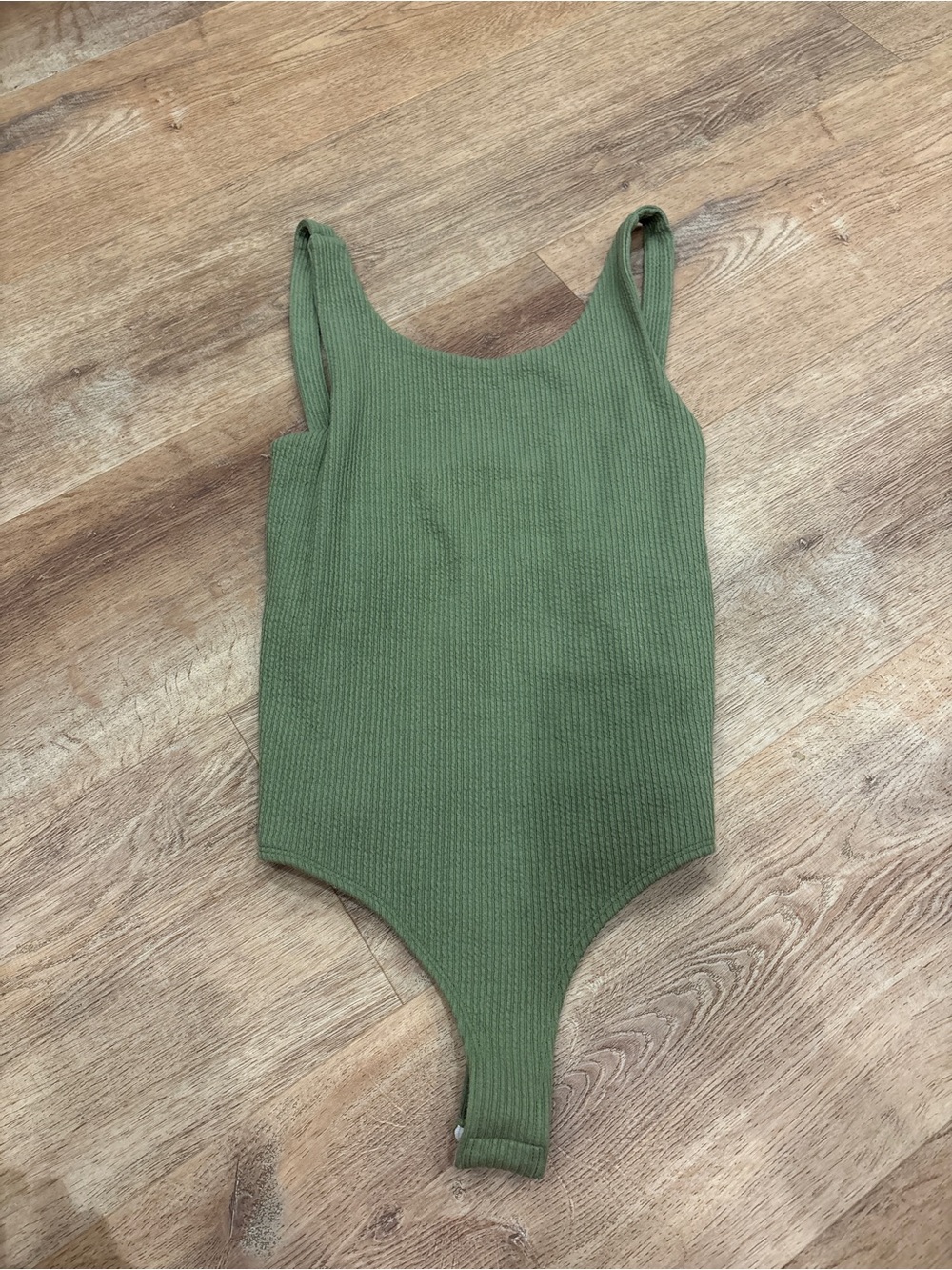 Buckle Olive Green Ribbed Tank Bodysuit